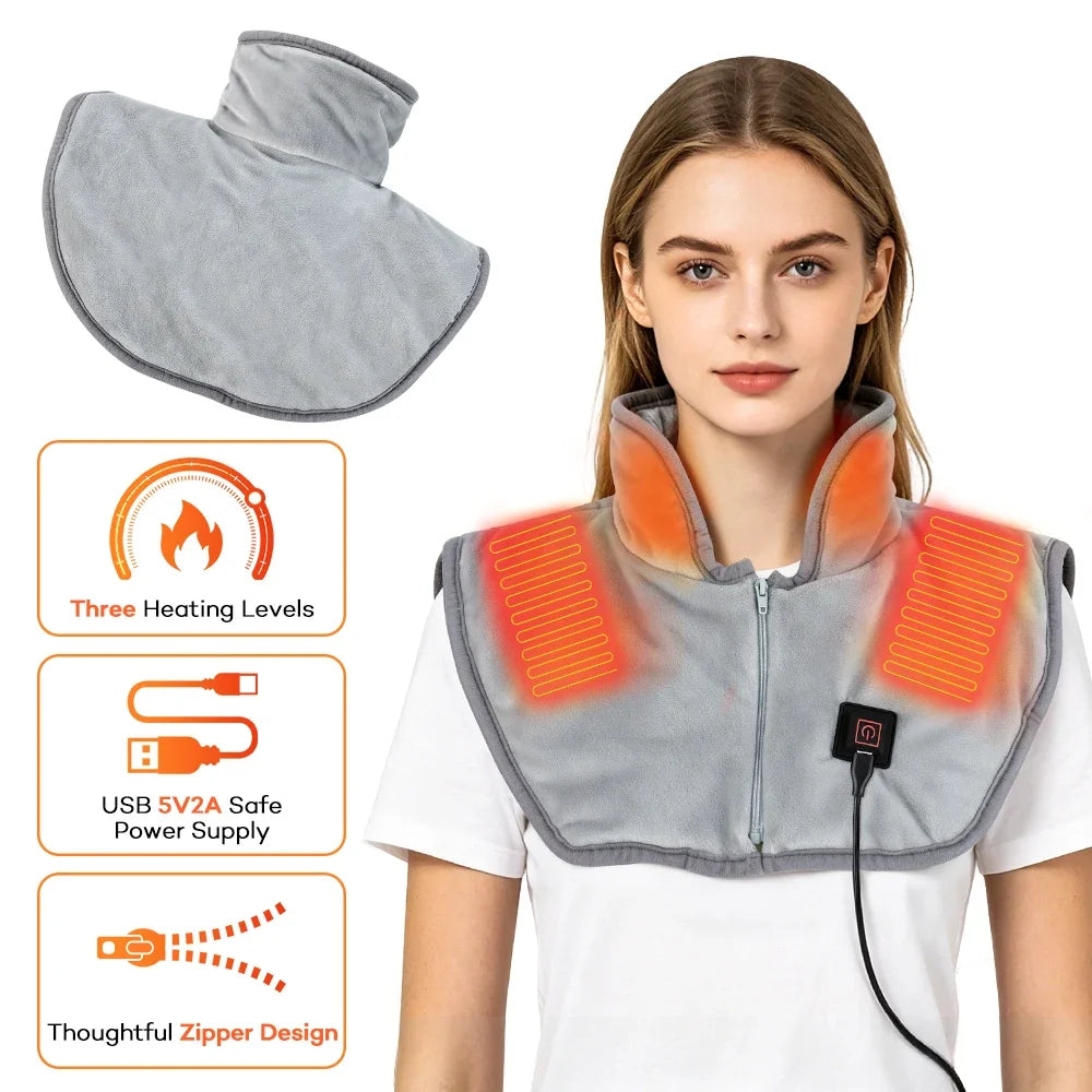 Hailicare USB Heated Neck & Shoulder Wrap – 3 Heat Settings Heated Shoulder Wrap SWANS