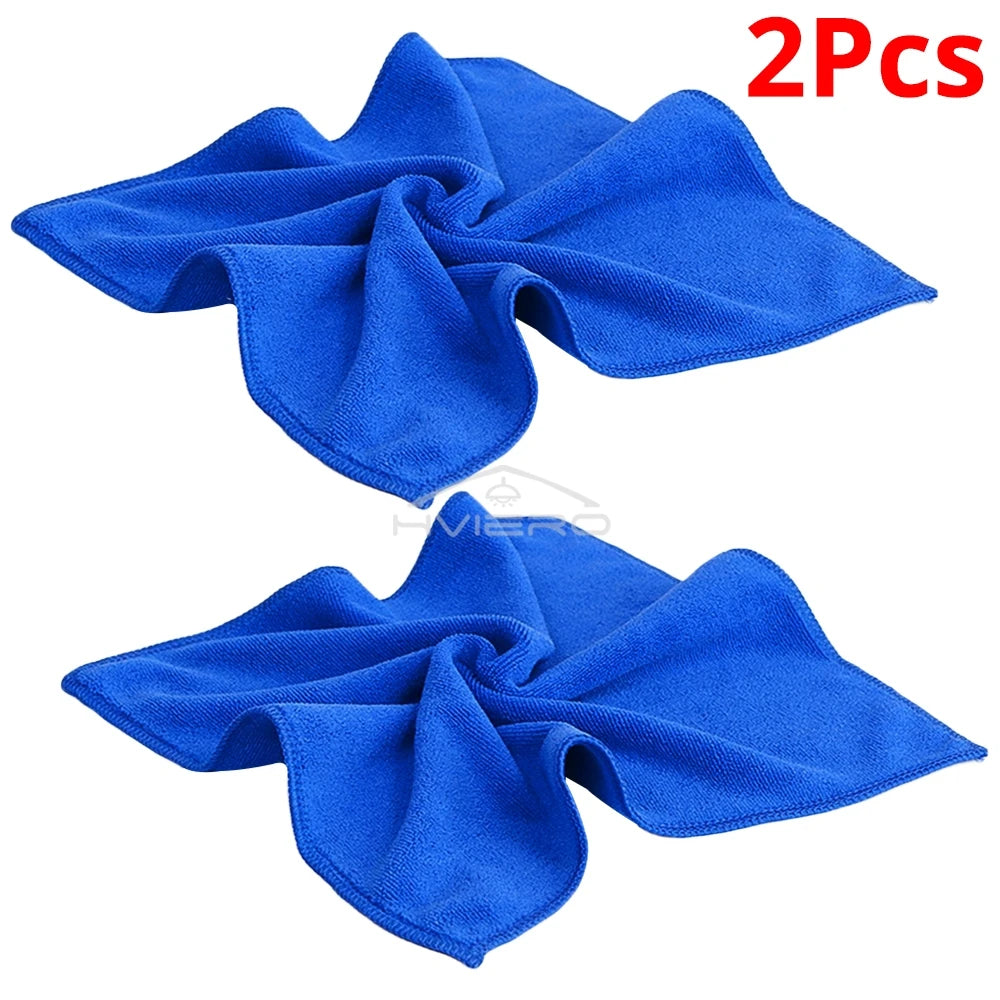 HVIERO Microfiber Car Cleaning Towels 2/5/10 Pack 25×25cm Car Detailing Towel SWANS 2pcs
