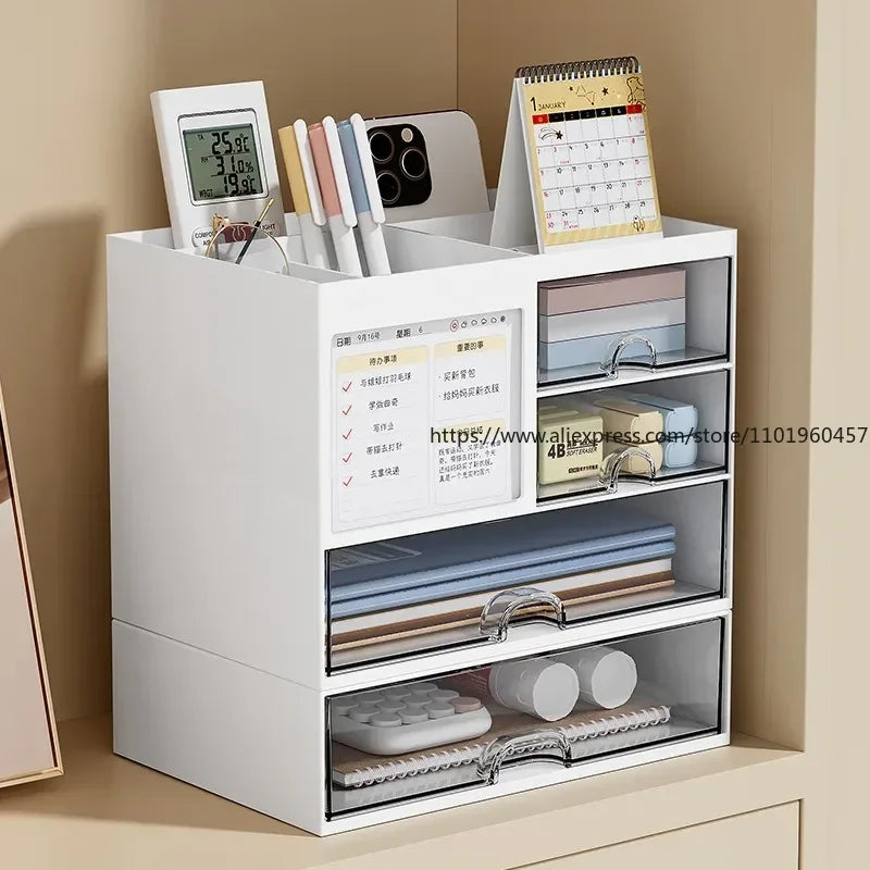 Transparent Desktop Drawer Cabinet – Desk Organizer Box Desktop Drawer Organizer SWANS