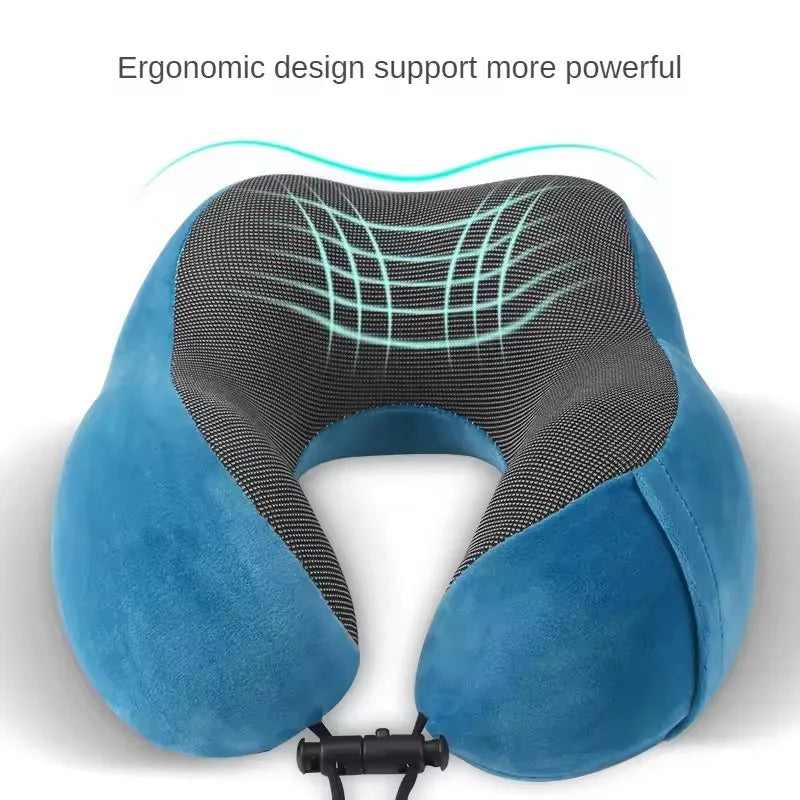 U-Shaped Memory Foam Travel Neck Pillow – Soft & Lightweight Travel Neck Pillow SWANS
