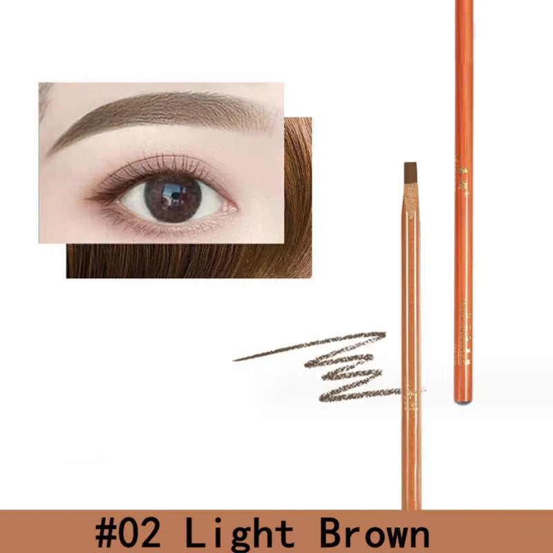 Waterproof Microblading Eyebrow Pencil – Natural Brow Definer Eyebrow Pencil SWANS 02 Light Brown