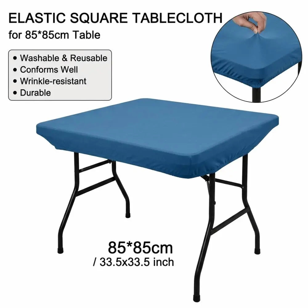 Stretch Spandex Square Tablecloth – Fitted Elastic Table Cover Fitted Tablecloth SWANS