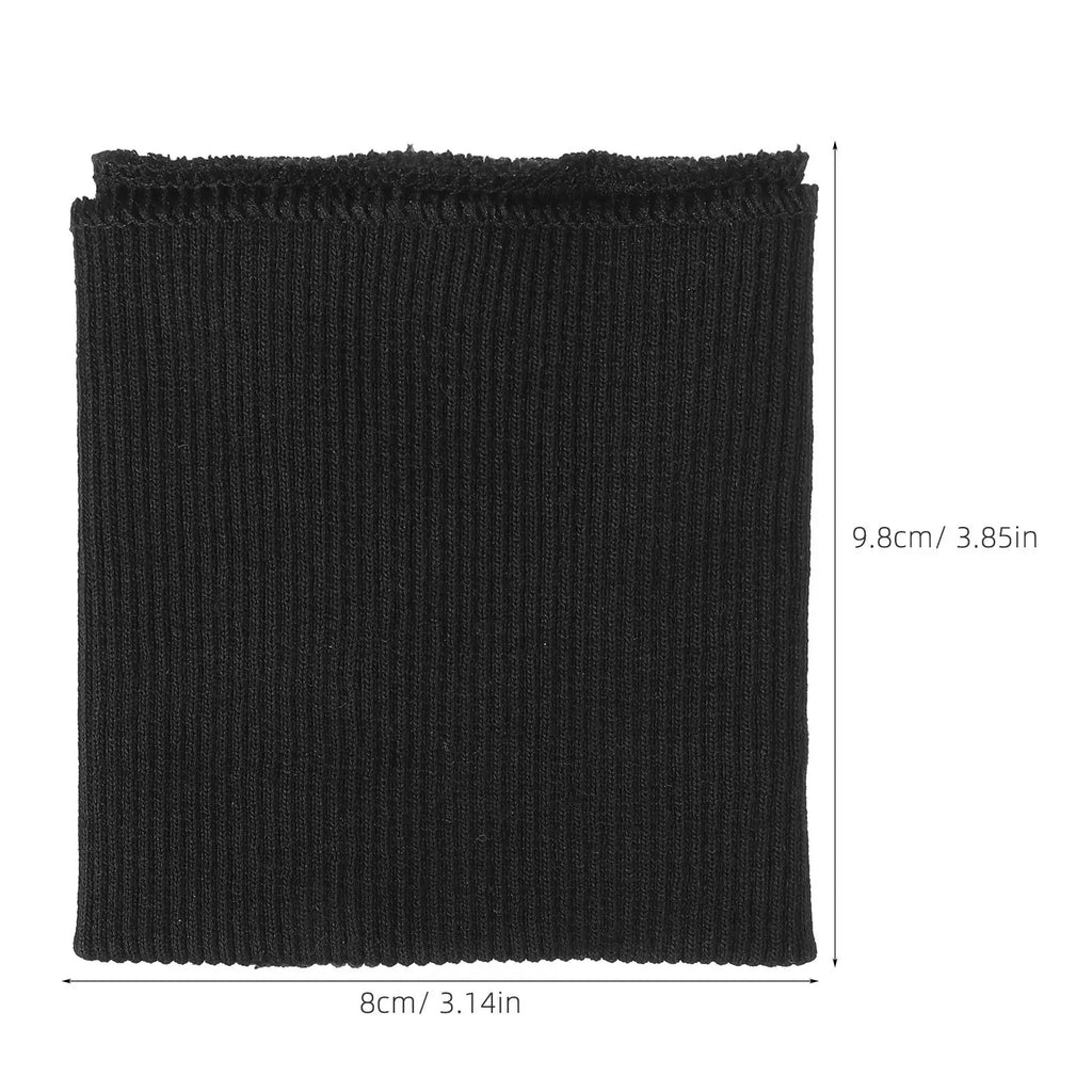 3-Pack Black Ribbed Knit Elastic Cuffs for Jacket & Sweatshirt Knit Cuff Ribbing SWANS