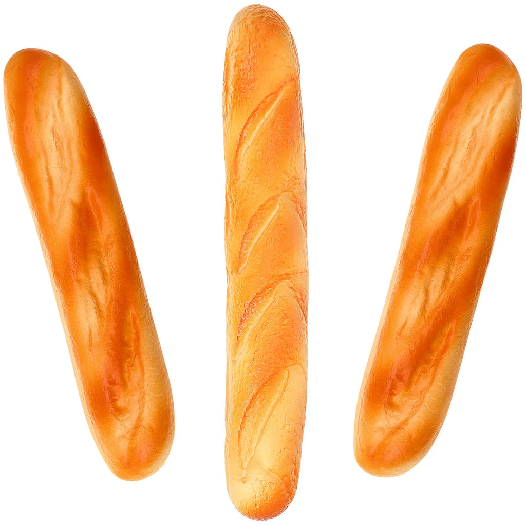 3-Pack Artificial French Bread Baguette Props – Bakery Display Artificial Food Prop SWANS