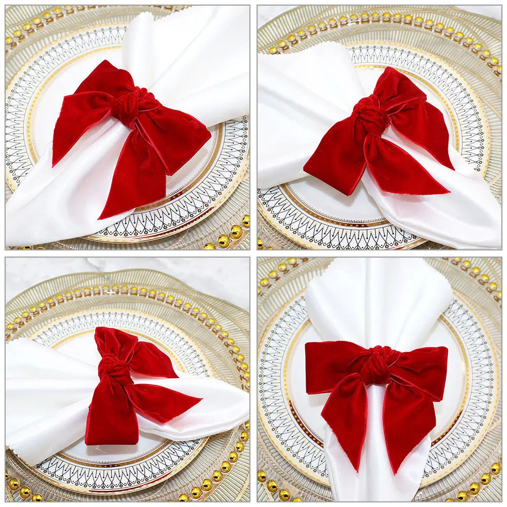 6-Pack Bowknot Napkin Rings – Elegant Dining Table Decor Napkin Rings SWANS