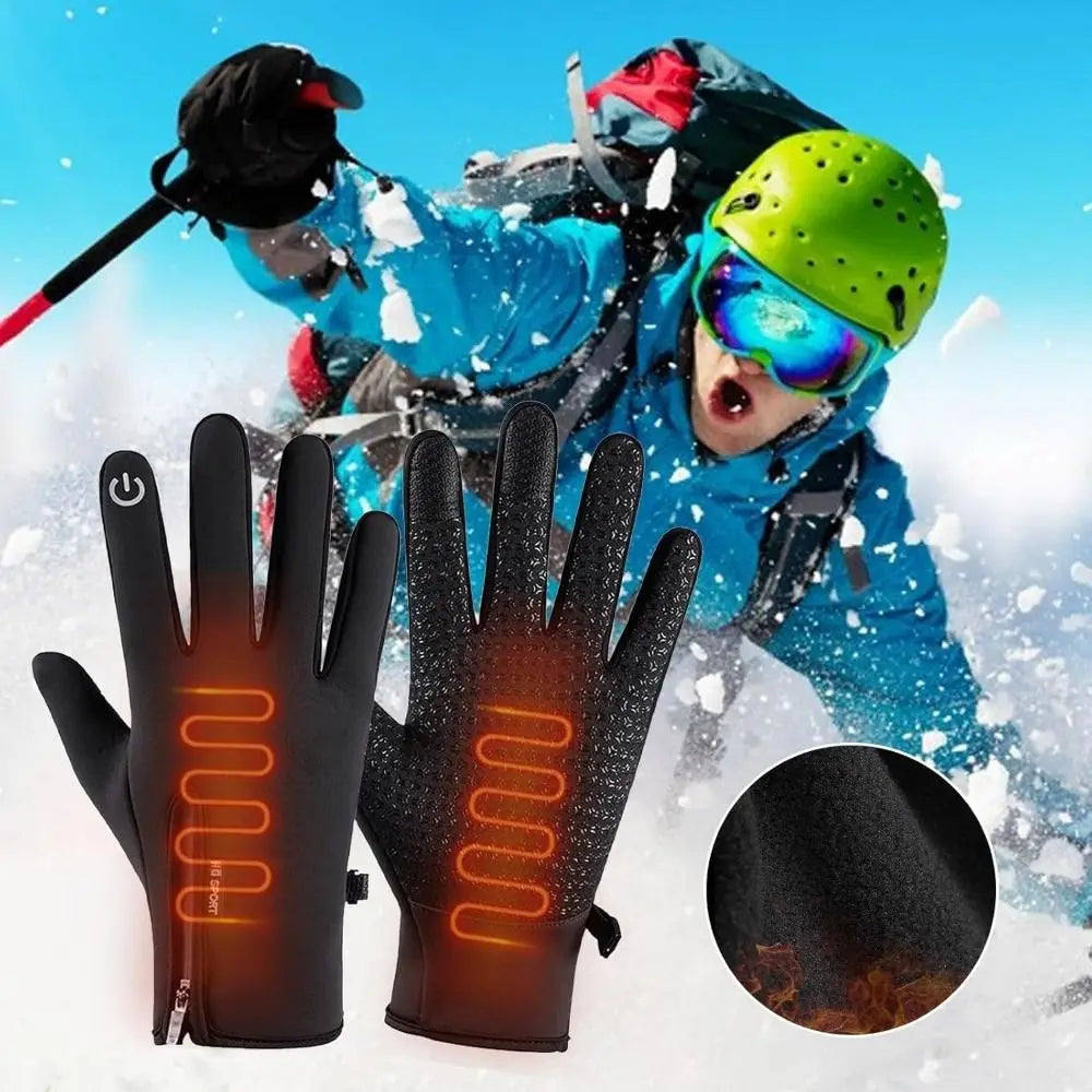 SWANS USB Heated Gloves – Waterproof Touchscreen Winter Mittens Heated Winter Gloves SWANS