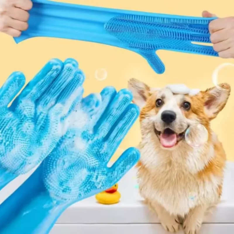 SWANS Silicone Pet Grooming & Cleaning Gloves – 1/3/5 Pack Pet Grooming Glove SWANS