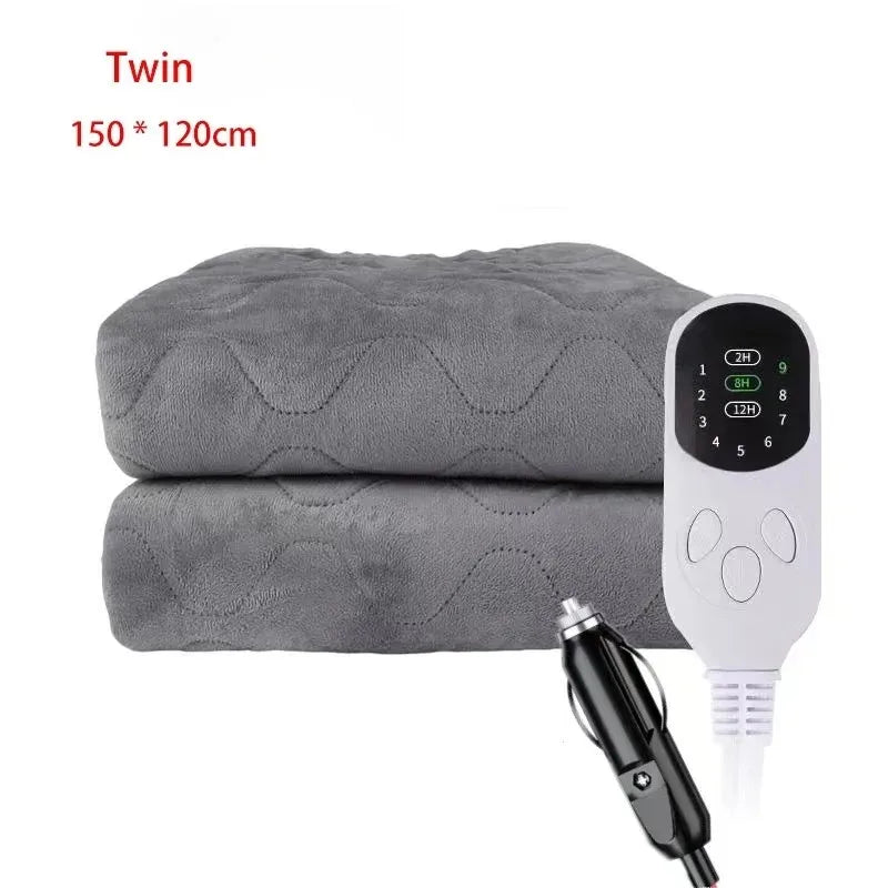 YTYIN 12V Electric Heated Blanket for Trucks & Camping 70×180cm Electric Heated Blanket SWANS 120x150 cm