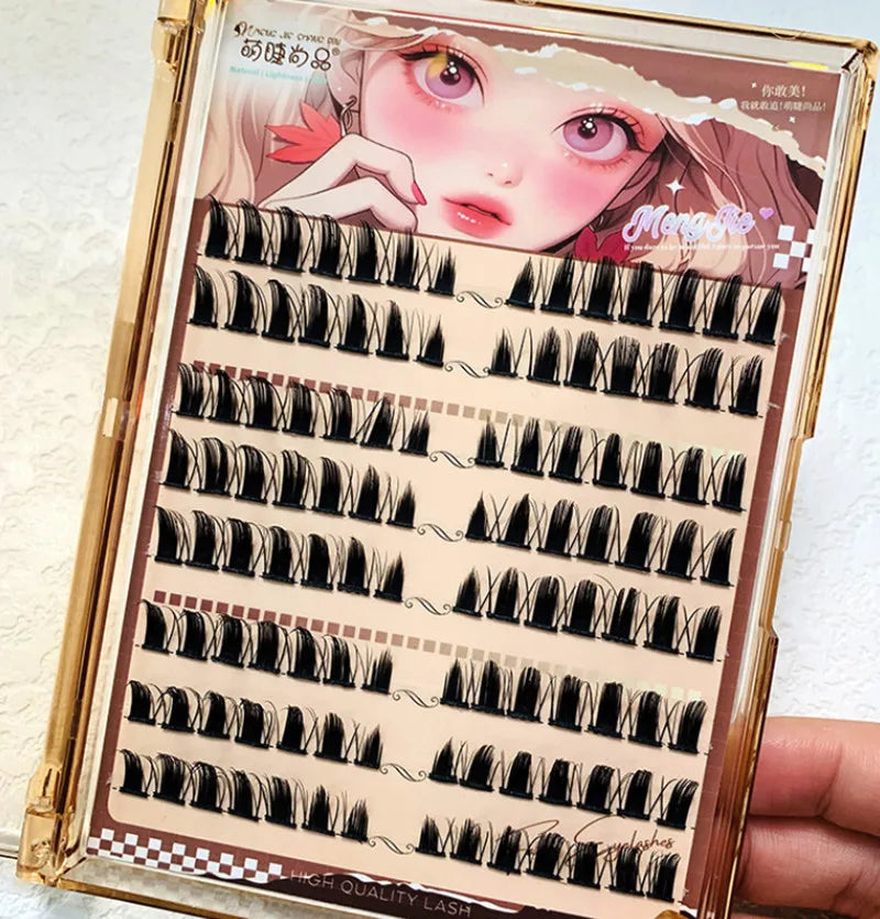 Individual Cluster Lashes – Fluffy Thick Reusable Manga Lashes False Eyelashes SWANS