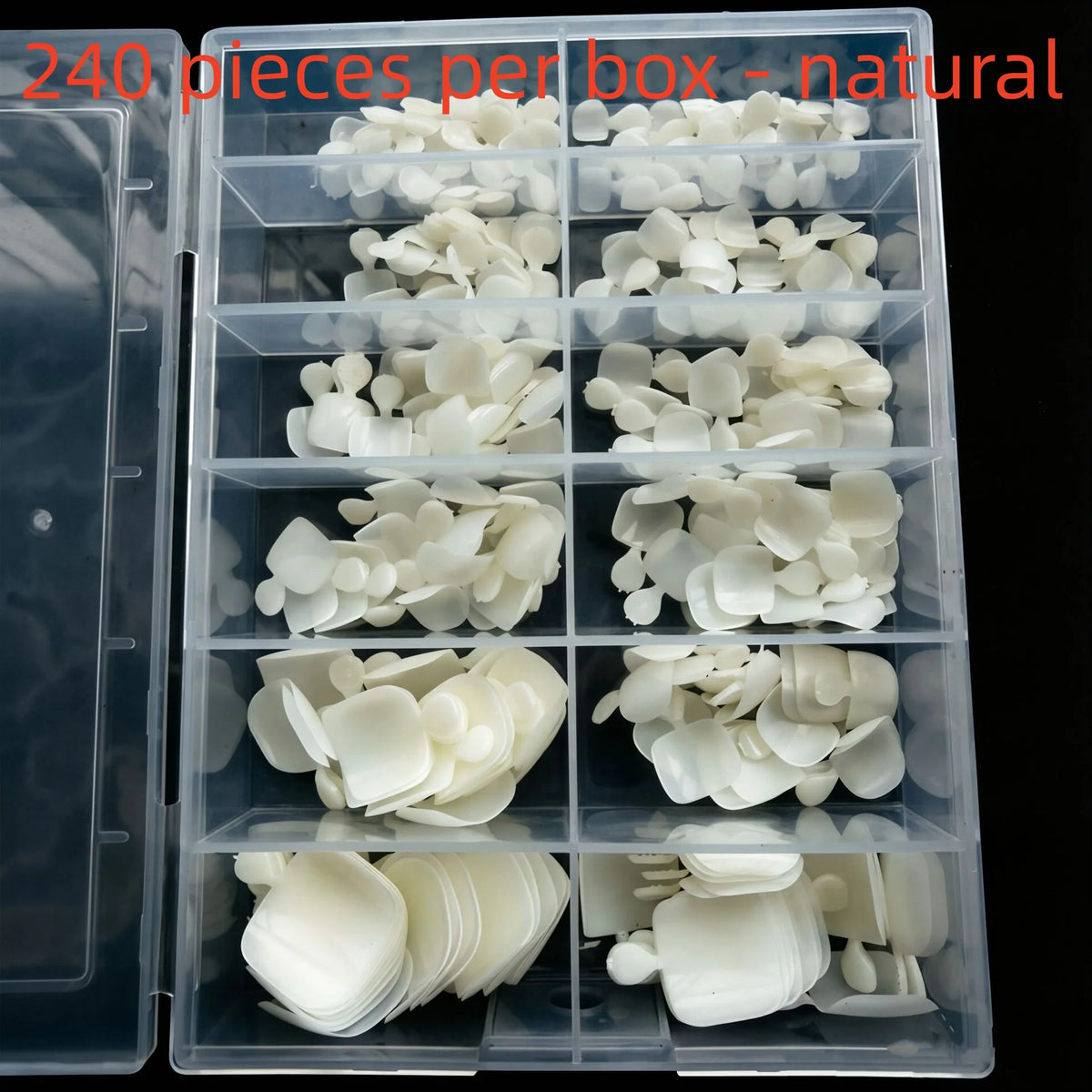 SWANS French Press-On Toenails – Short Square Full Cover Tips Press-On Toenails SWANS 240pcs natural