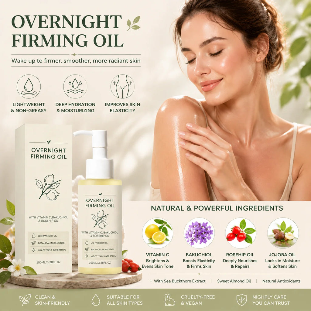 Overnight Firming Body Oil – Vitamin C, Bakuchiol & Rosehip Firming Body Oil SWANS