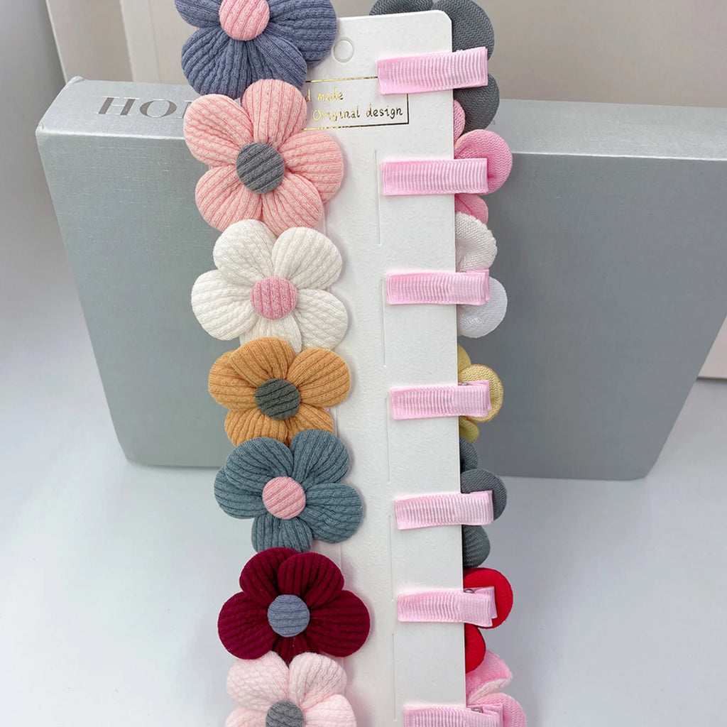 Kids Fabric Flower Hair Clips – Cute Girls Barrettes 7/14 Pcs Kids Hair Clips SWANS
