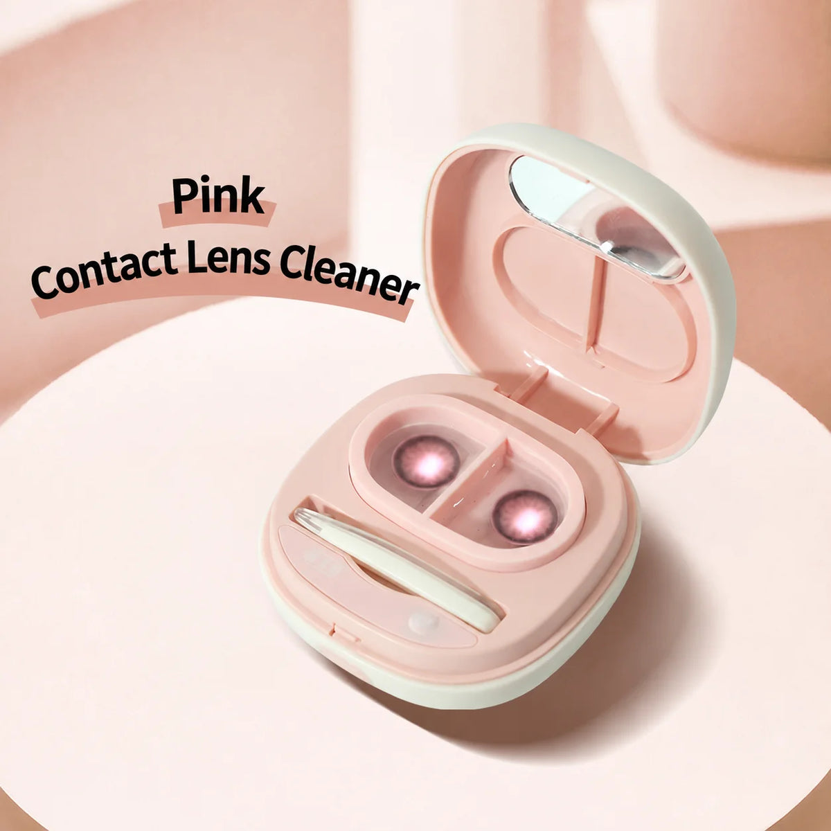 Ultrasonic Contact Lens Cleaner USB Rechargeable | SWANS Contact Lens Cleaner SWANS Pink