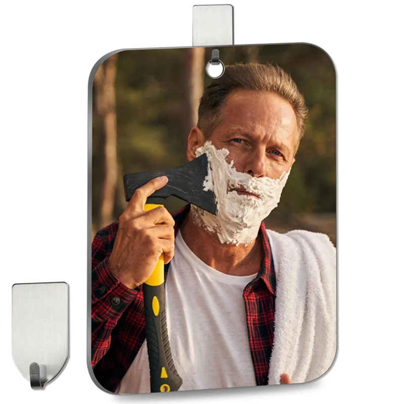 Fogless Shower Mirror – Unbreakable Glass, No-Drill Install Shower Mirror SWANS