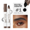 4D Microblading Eyebrow Pen – Waterproof Fork Tip Brow Pencil Eyebrow Pen SWANS 1Ash Black