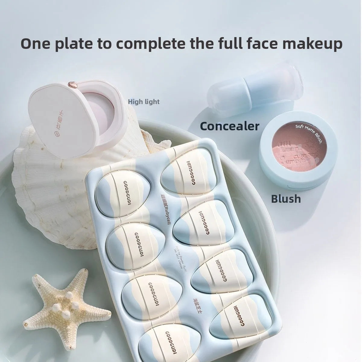 8-Pack Mini Finger Sponge Set – Foundation & Powder Puff Makeup Blending Sponge SWANS