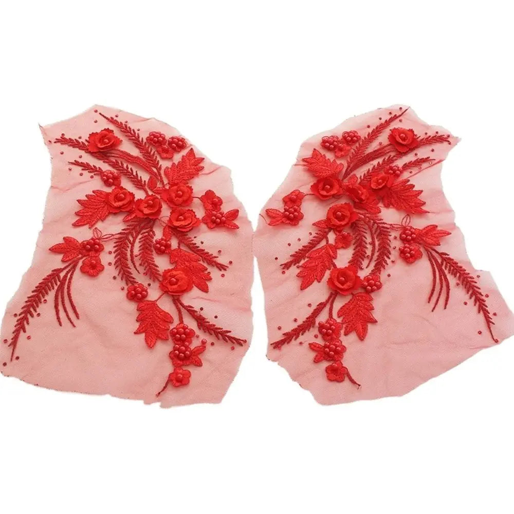 Sequin Embroidery Lace Applique Patches DIY Pair 22x32cm Embroidery Applique Patch SWANS