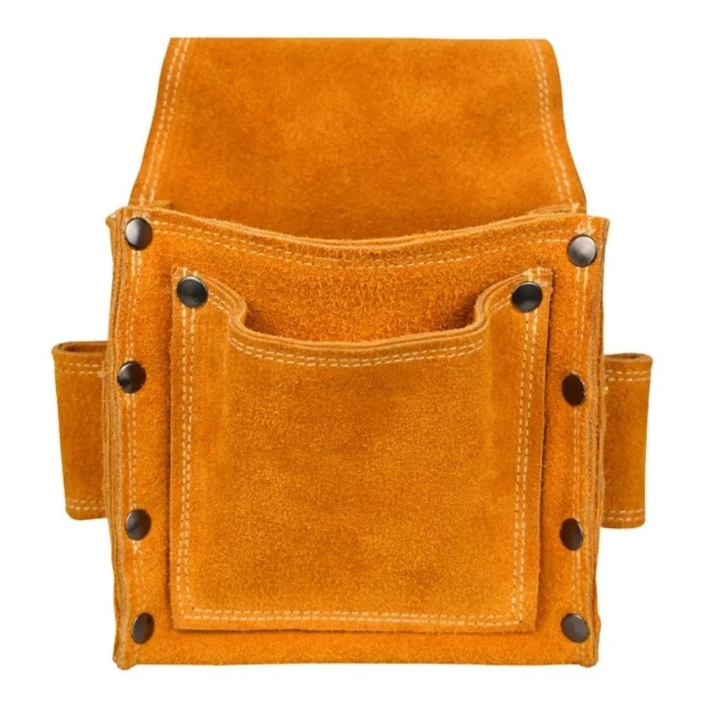 SWANS Genuine Leather Tool Waist Bag – Heavy-Duty Belt Pouch Leather Tool Pouch SWANS WHITE