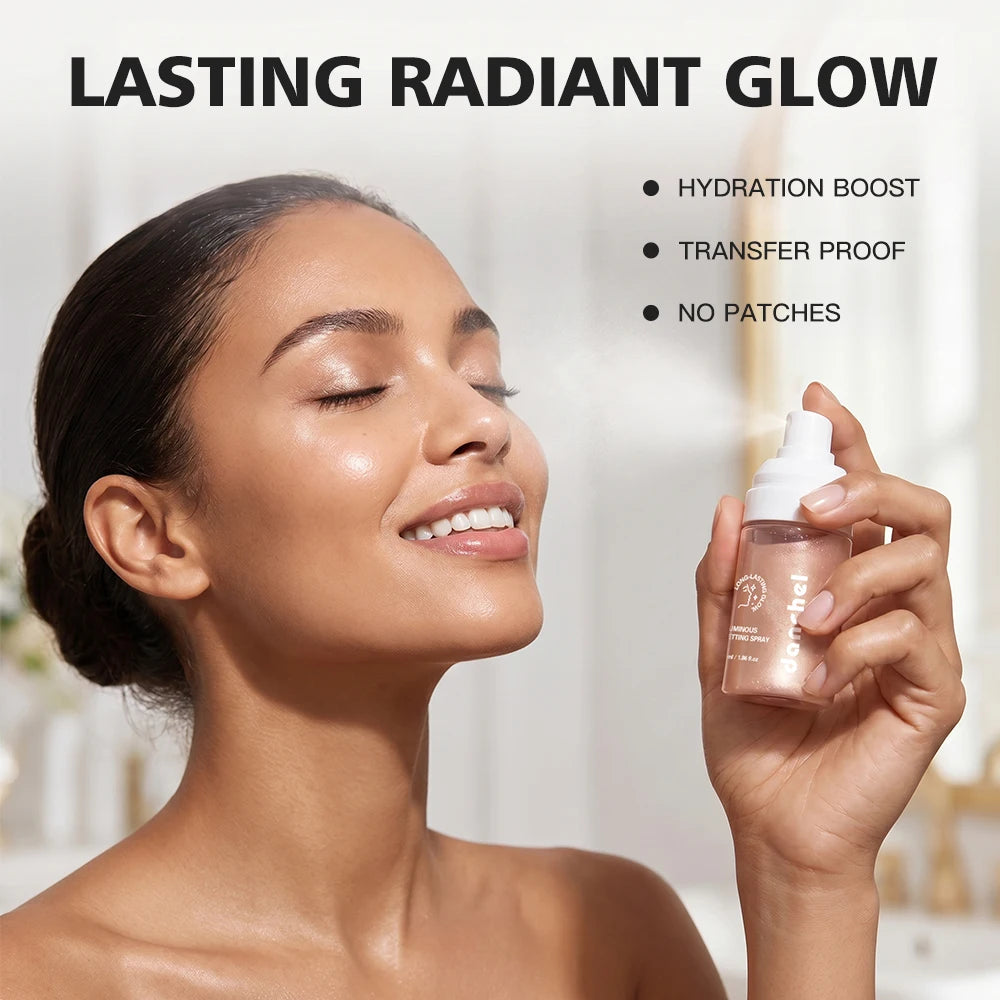 Luminous Setting Spray – Dewy Finish, Long-Lasting Makeup Lock Makeup Setting Spray SWANS