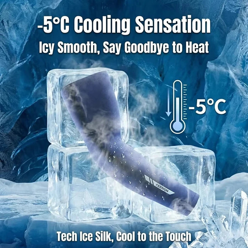 UPF 50+ Ice Silk Arm Sleeves – UV Cooling for Cycling & Outdoors UV Arm Sleeves SWANS