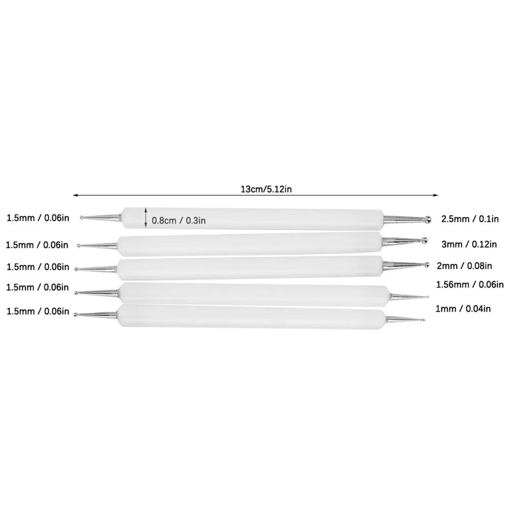 5-Pack Double-Ended Dotting Stylus Pens – Quilling & Pottery Craft Dotting Tools SWANS