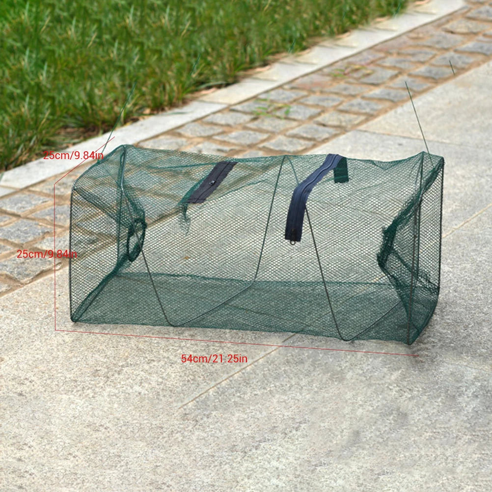 Foldable Fish Trap Cage – Crab, Shrimp & Crayfish Net Fishing Trap Net SWANS