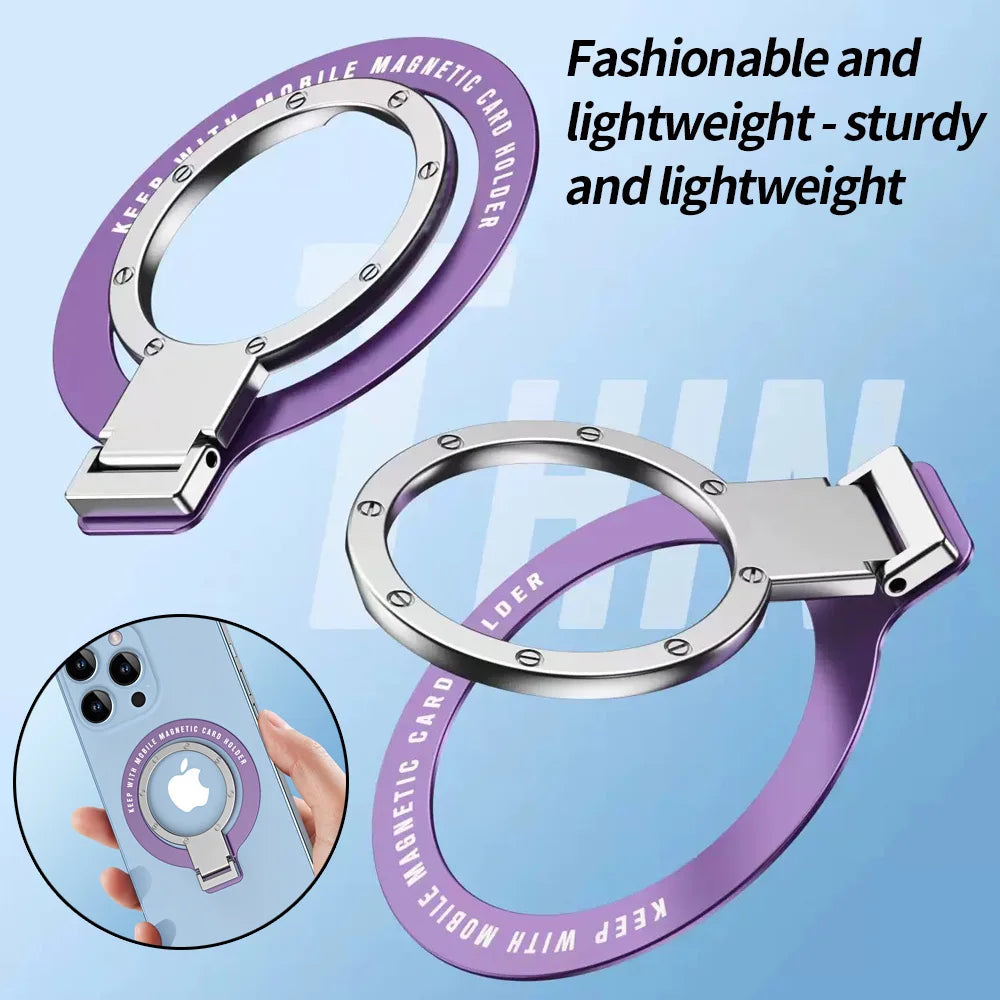 Ultra Thin Magnetic Ring Buckle Phone Holder – Metal Folding Phone Ring Holder SWANS