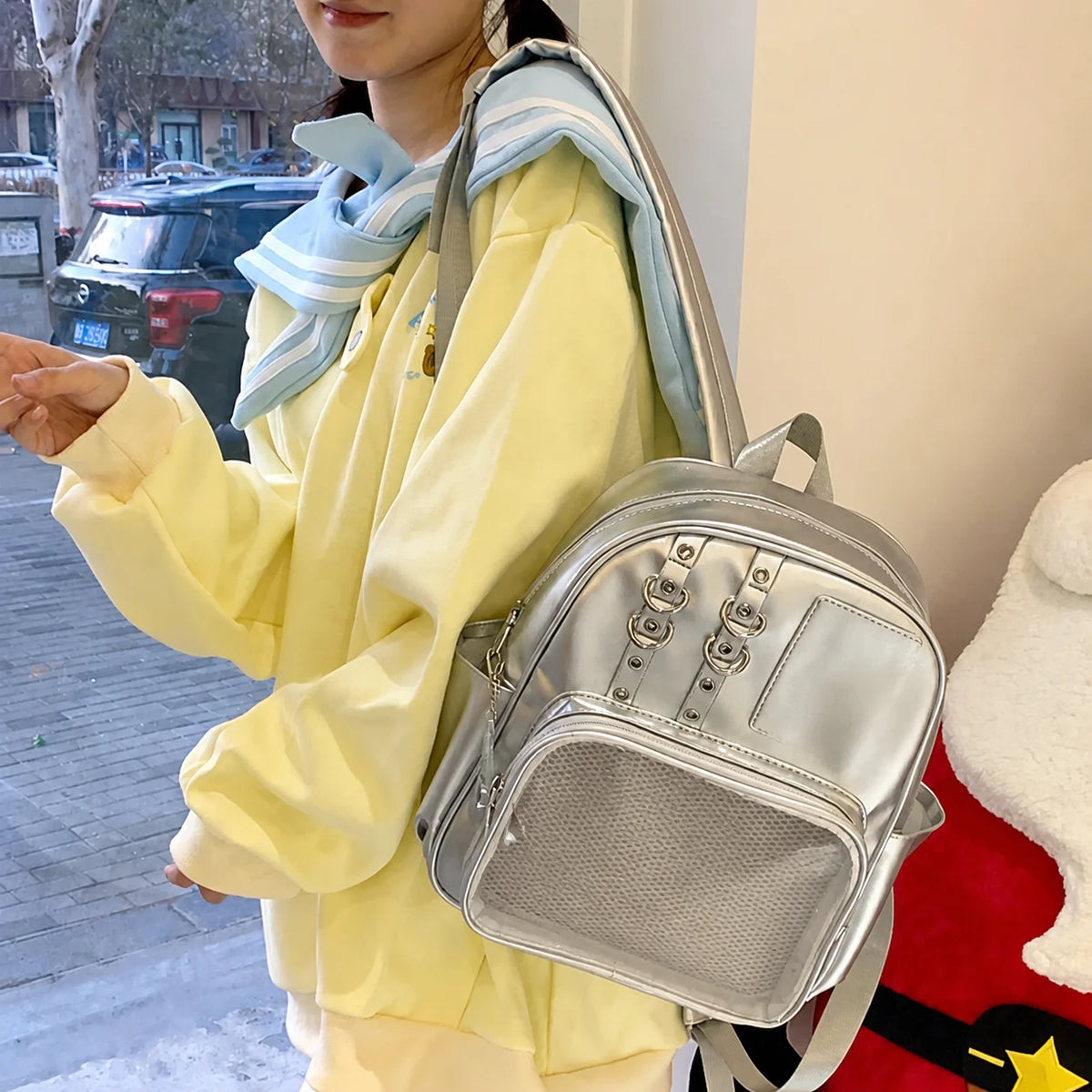 Transparent Ita Backpack – Badge Display Bag for Women Ita Backpack SWANS
