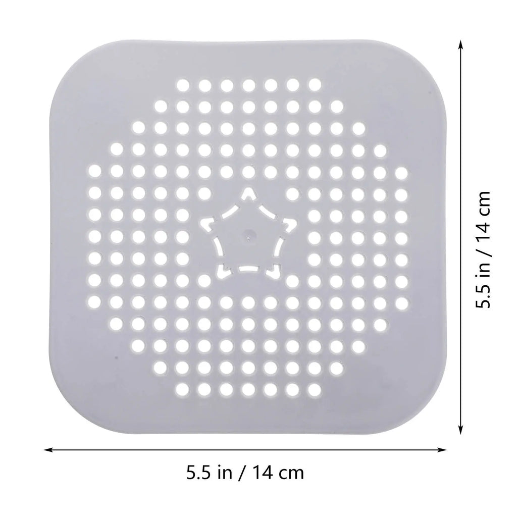 4-Pack Silicone Square Shower Drain Hair Catcher Strainer Drain Hair Catcher SWANS
