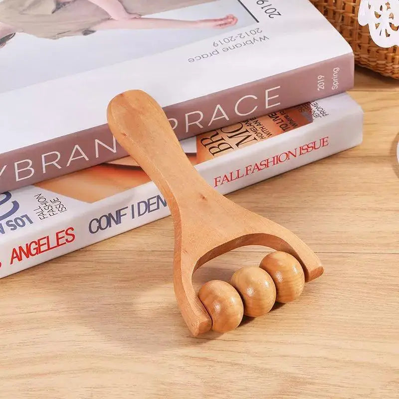 YOVIP Wooden Roller Massager – Shoulder, Neck & Body Wooden Roller Massager SWANS No plug A2