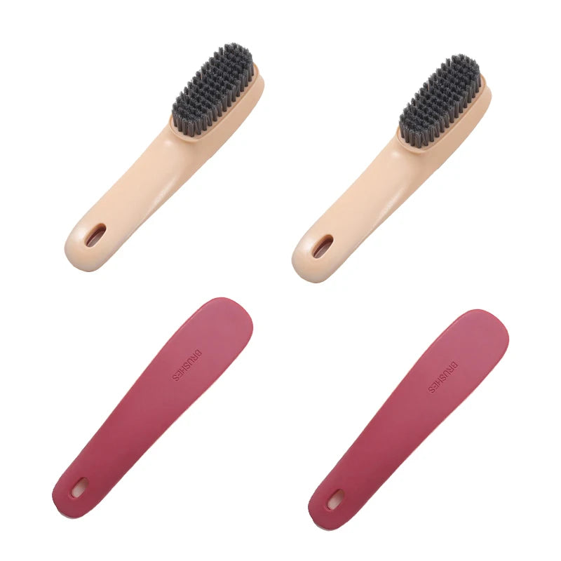 SWANS Multi-Purpose Plastic Scrubbing Brush – Shoes & Clothes Scrubbing Brush SWANS Red 4pcs