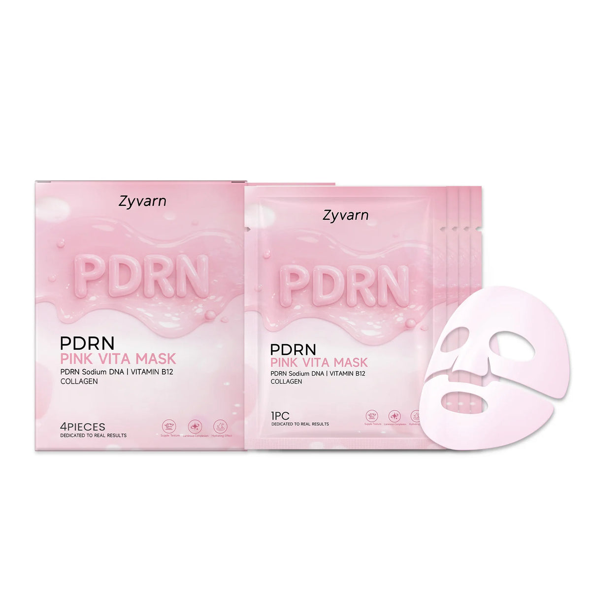 ZYVARN Collagen Face Mask – Firming, Hydrating & Brightening Collagen Face Mask SWANS 4pcs boxed