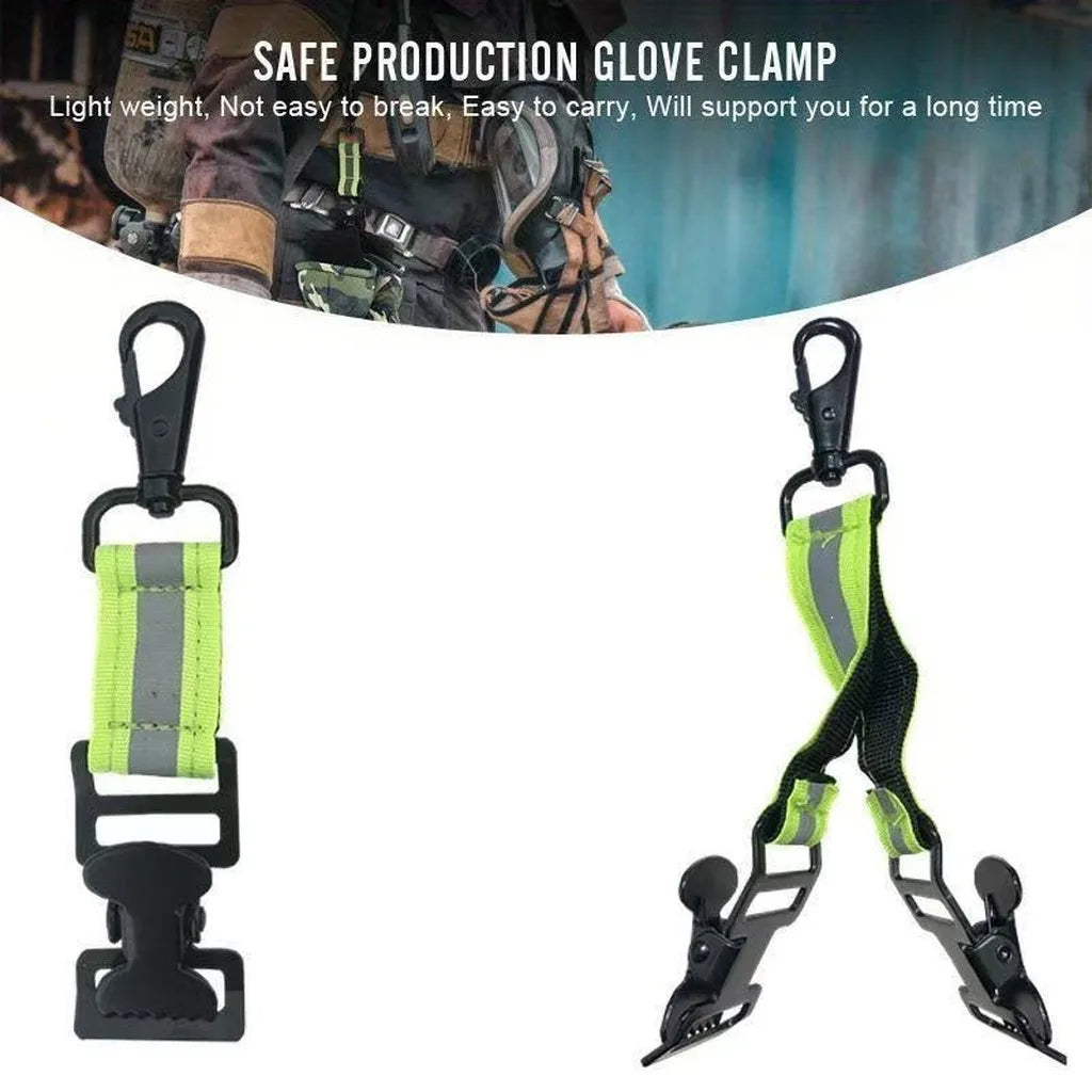 Reflective Nylon Glove Holder Strap – Clip & Hook Styles Glove Holder Strap SWANS