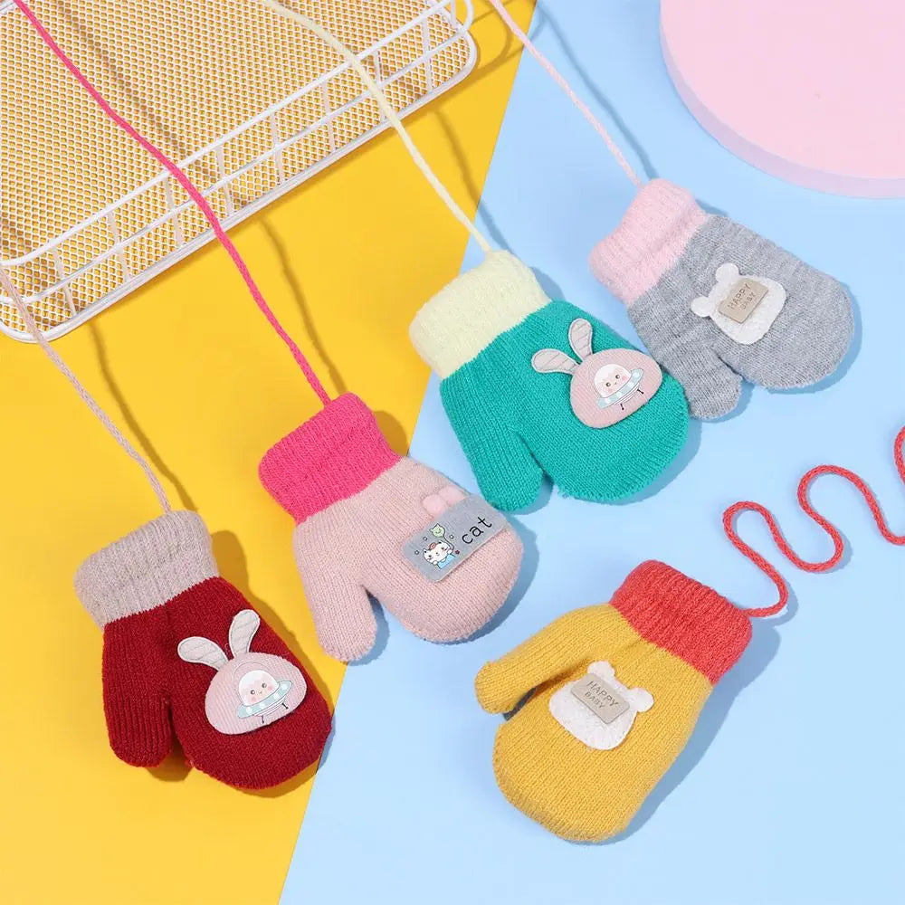 Kids Winter Knitted Mittens – Warm Toddler Gloves Ages 1–6 Kids Winter Mittens SWANS