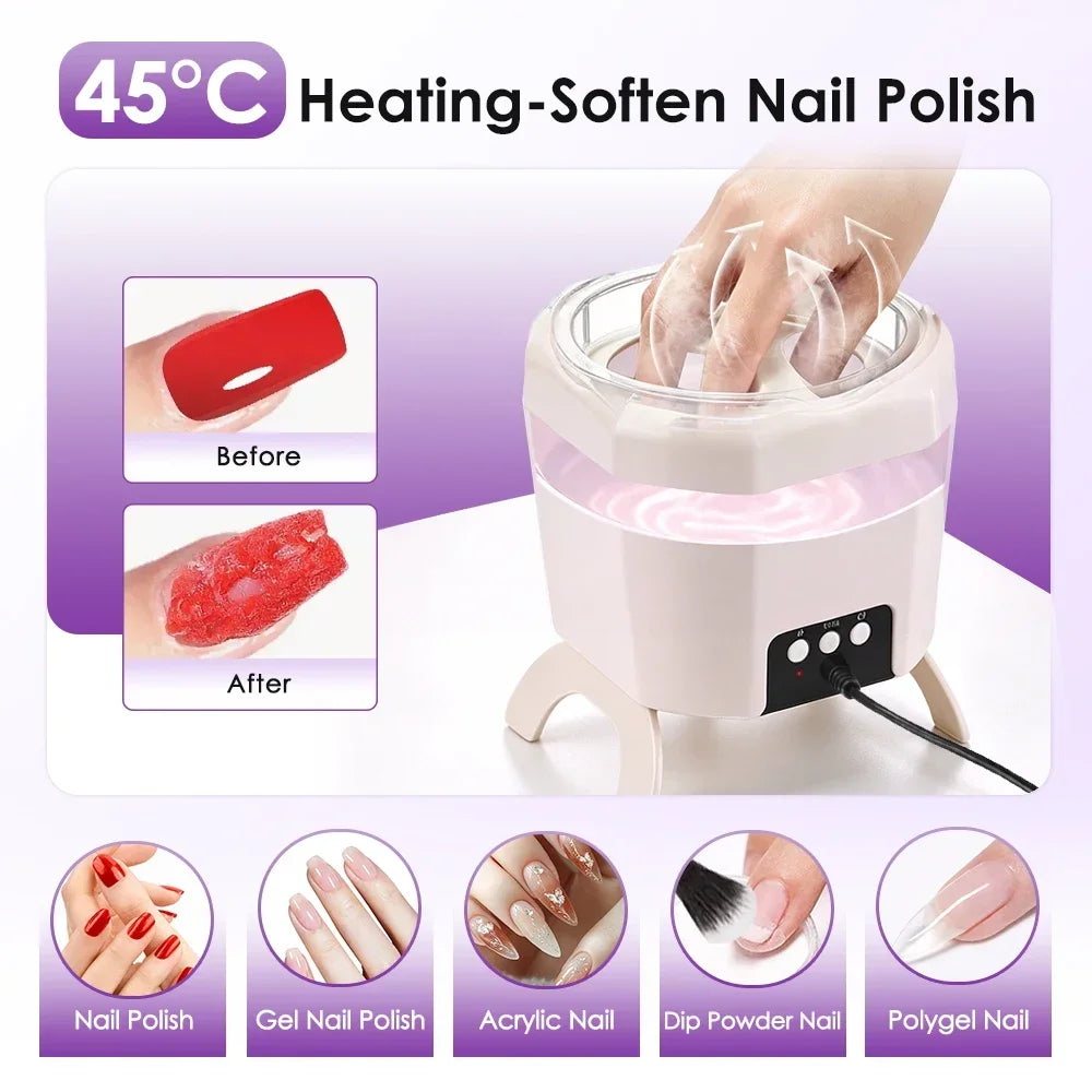 2-in-1 Heated Nail Polish Remover Bowl & UV LED Nail Dryer Nail Remover & Dryer SWANS