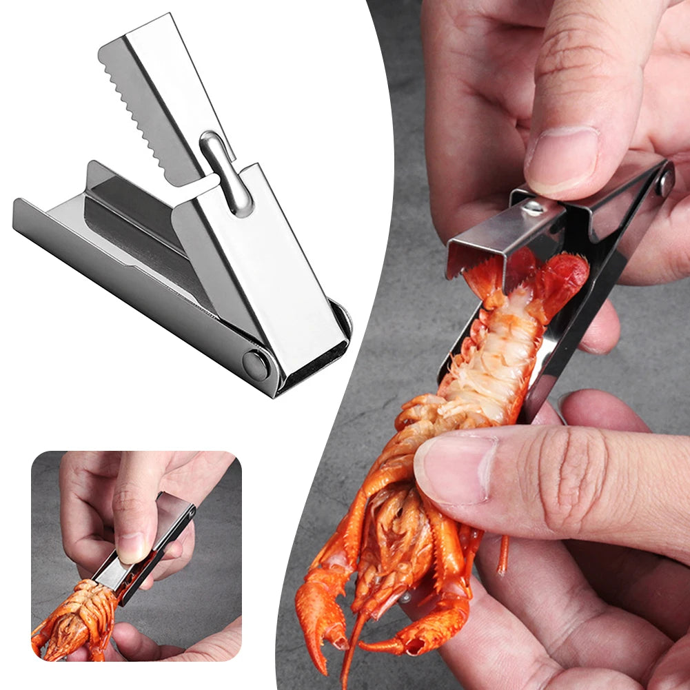SWANS Stainless Steel Crawfish Sheller & Tail Peeler Tool Seafood Shelling Tool SWANS