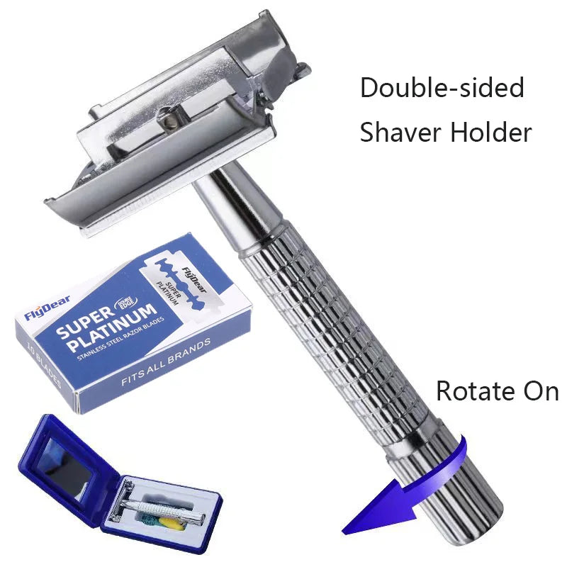 YUNCHi Butterfly Double Edge Safety Razor – Chrome Shaver Safety Razor SWANS