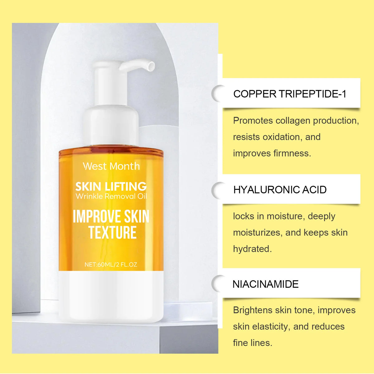 WEST MONTH Firming Face Serum – Tighten & Brighten 60ml Face Firming Serum SWANS