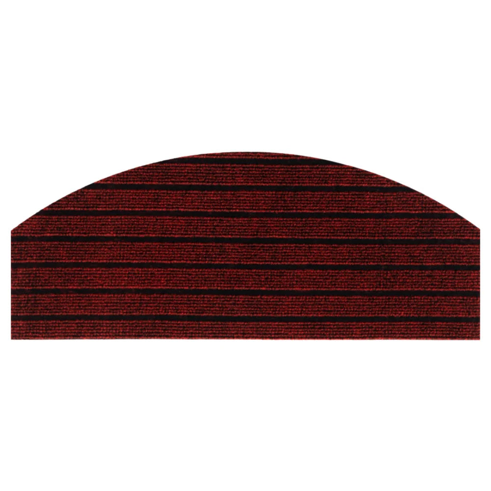 Semi-Circular Self-Adhesive Stair Tread Mat – Non-Slip 4mm Stair Tread Mat SWANS Black Red