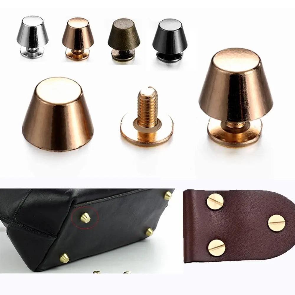 Punk Dome Head Screw Rivets 10/12mm – 10-Pack for Leather & Bags Craft Screw Rivets SWANS
