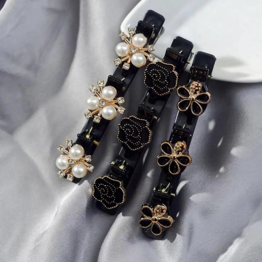 Crystal Rhinestone Braided Hair Clips – Barrettes for Women Hair Clip Barrettes SWANS