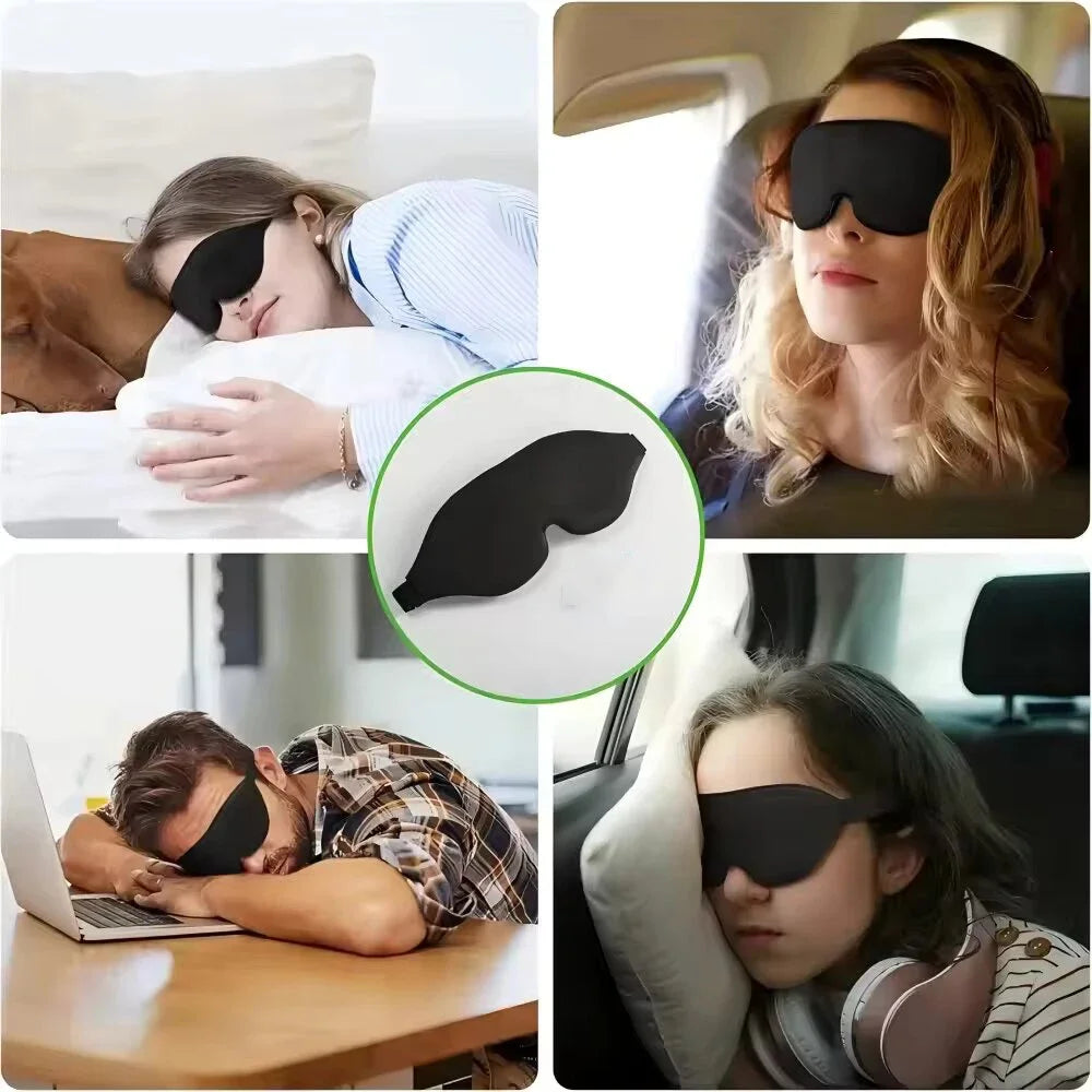 3D Memory Foam Blackout Sleep Eye Mask – Adjustable & Breathable Sleep Eye Mask SWANS