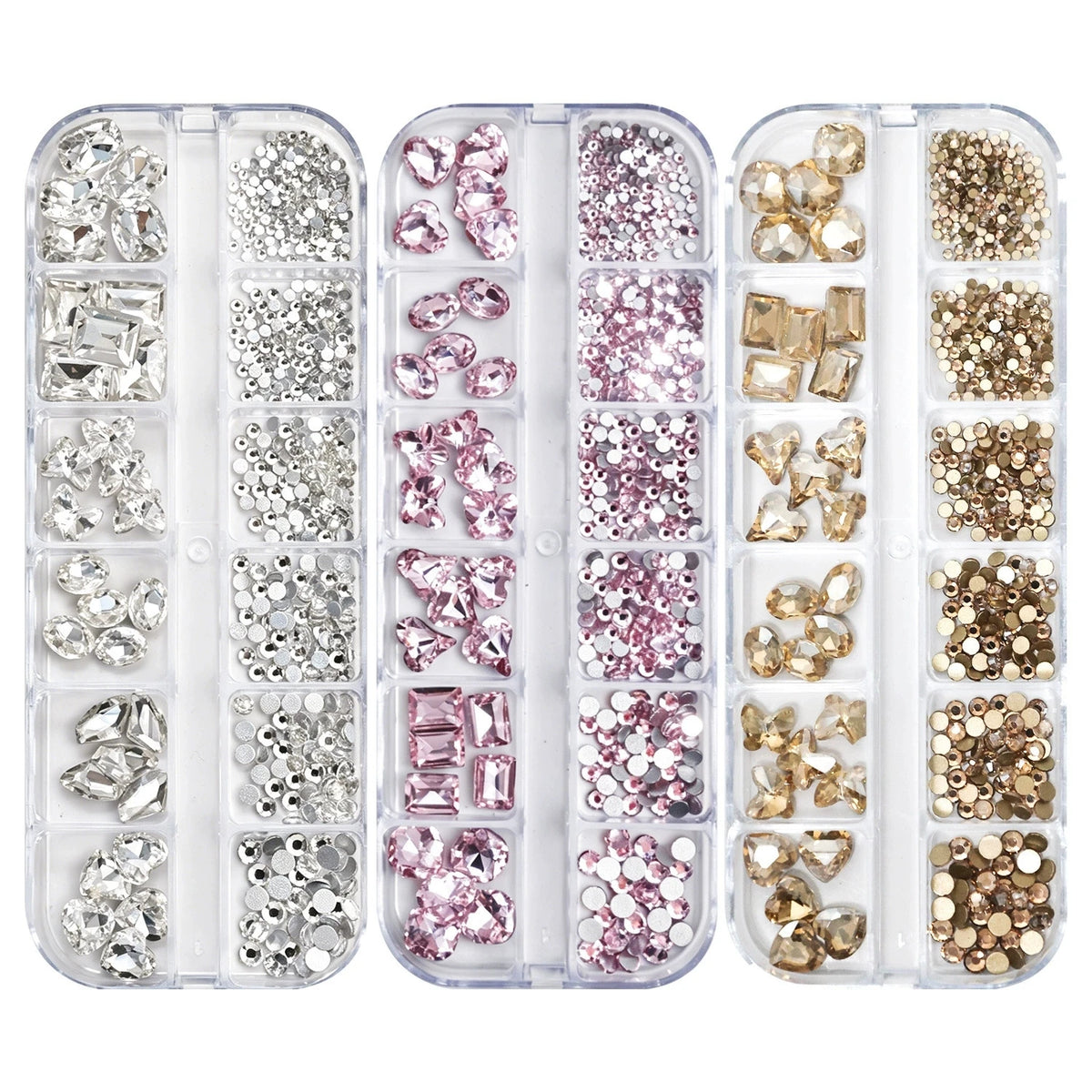 AB Glass Nail Art Rhinestones Mixed Shapes Crystal Gems DIY Nail Art Rhinestones SWANS