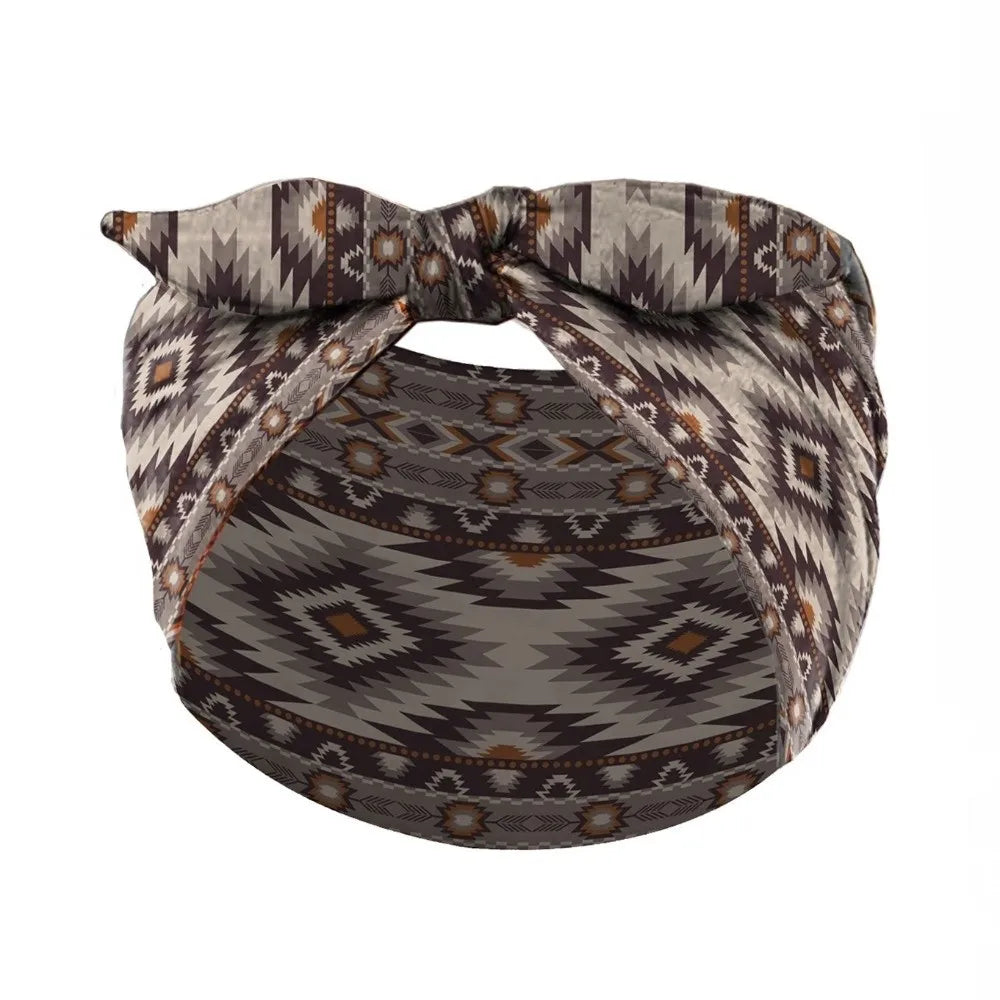 Wide Boho Knot Headband – Elastic Cotton Turban for Women Boho Knot Headband SWANS