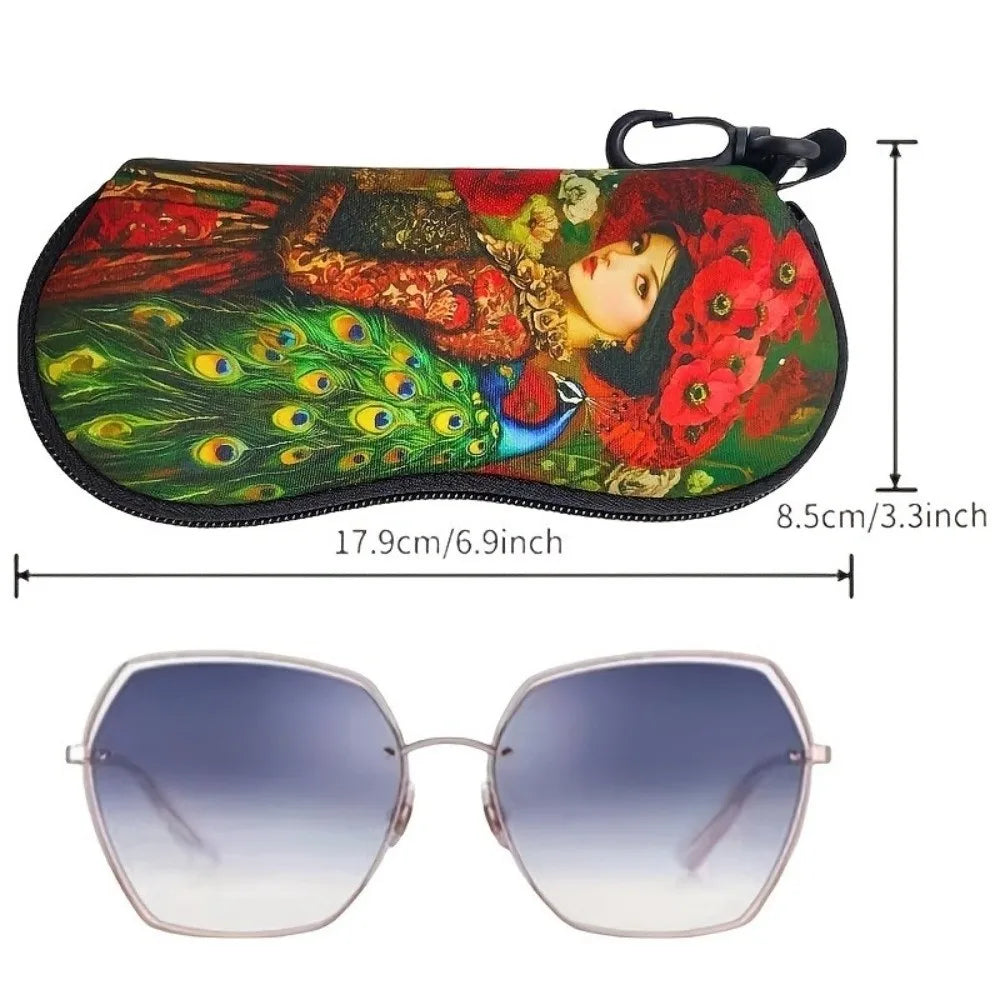 Leather Hanging Eyeglass Case – Portable Sunglasses Pouch Eyeglass Case SWANS