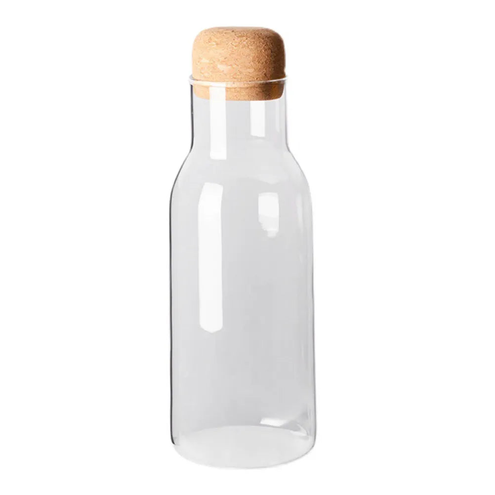 ROSENICE Cork Lid Crystal Glass Juice Bottle | Cold Drinks Glass Beverage Bottle SWANS