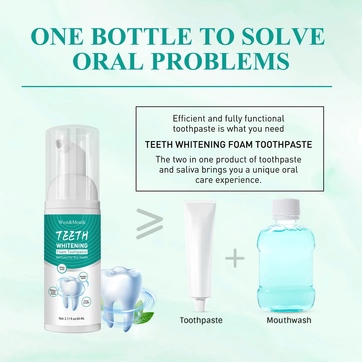 Whitening Foam Toothpaste Mousse – Plaque & Stain Remover Whitening Foam Toothpaste SWANS
