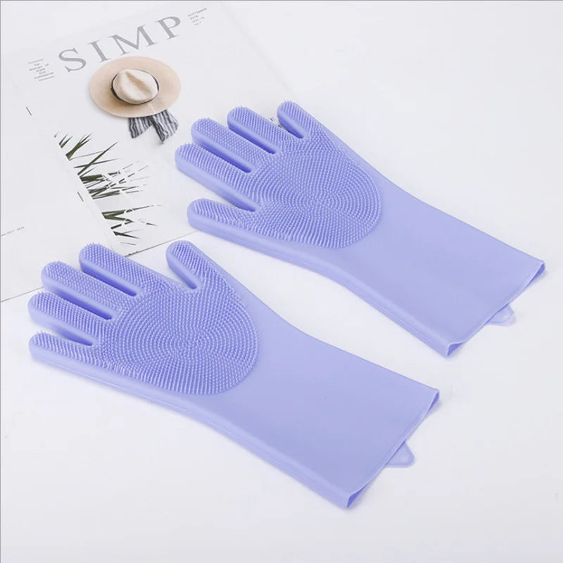 SWANS Silicone Pet Grooming & Cleaning Gloves – 1/3/5 Pack Pet Grooming Glove SWANS 1pcs violet