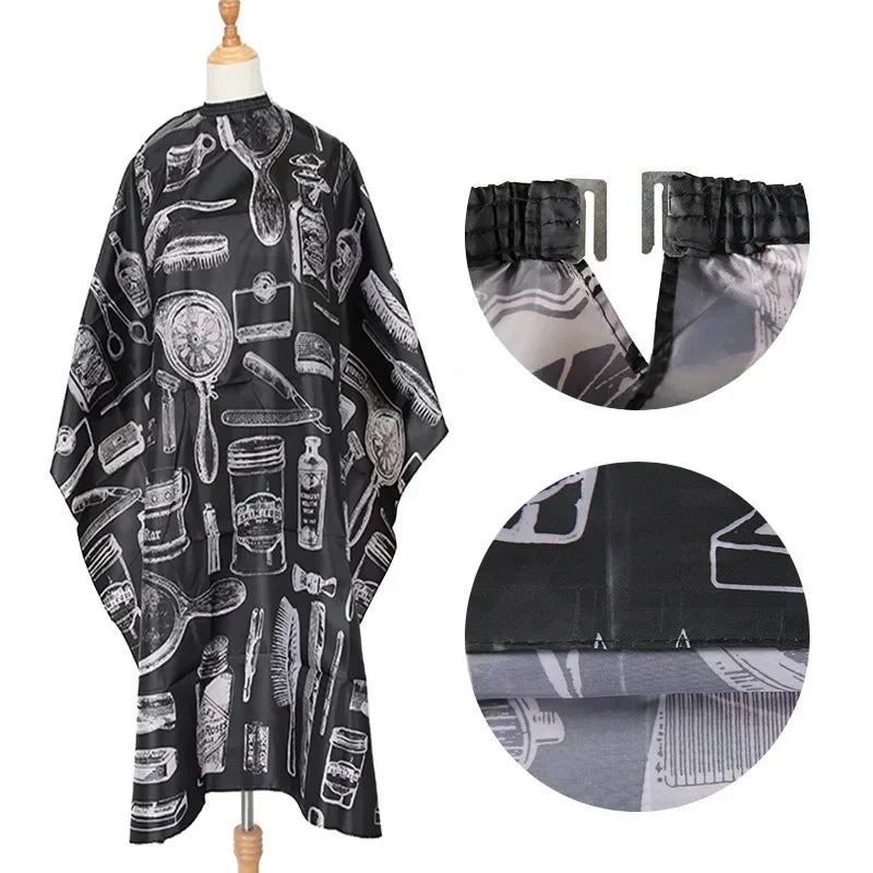 SWANS Waterproof Barber Cape – Pro Salon Haircut Gown Barber Haircut Cape SWANS