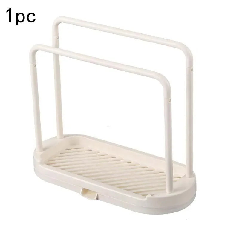 SWANS Kitchen Sink Drain Stand – Sponge & Rag Organizer Sink Drain Organizer SWANS White 1PC